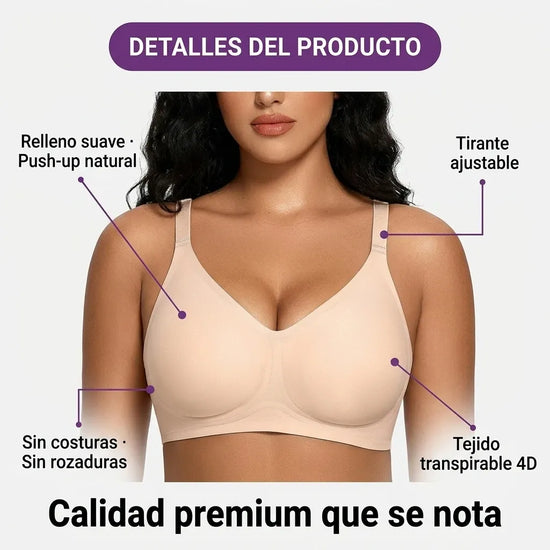 Sujetador Bella® — Sin Aros · Sin Costuras · Invisible