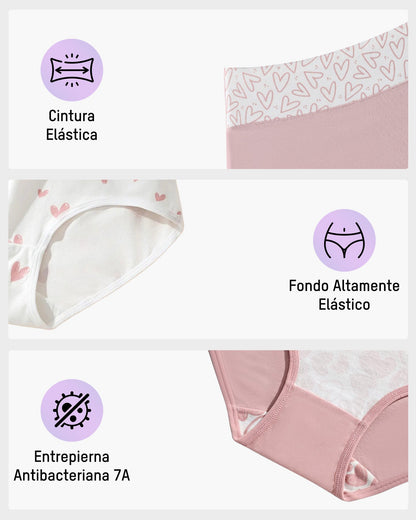 Pack x4 Braguitas — Algodón Suave y Cintura Alta